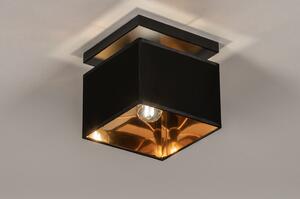 Stropní designové černé svítidlo Anders Black and Gold I (LMD)