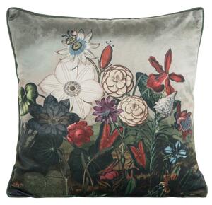 DEKORAČNÍ POVLAK NA POLŠTÁŘ VELVET 45X45 CM KVĚTY