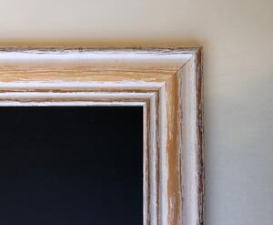Toptabule.sk Černá křídová tabule PREMIUM v provensálském dřevěném rámu 90x60 cm