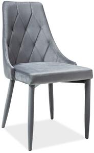 Jídelní čalouněná židle REX VELVET šedá