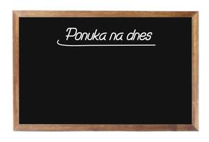 Toptabule.cz KRT01M Černá křídová tabule v mahagonovém dřevěném rámu nemagneticky / 40x30cm /