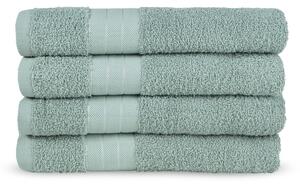 Světle zelené froté bavlněné ručníky v sadě 4 ks 50x100 cm – Good Morning