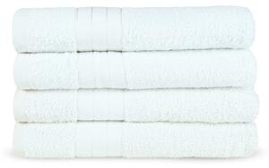 Bílé froté bavlněné ručníky v sadě 4 ks 50x100 cm – Good Morning