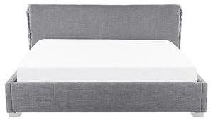 Čalouněná vodní postel 160 x 200 cm šedá PARIS