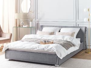Čalouněná vodní postel 160 x 200 cm šedá PARIS
