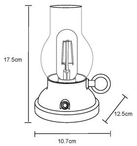 Globo 58016A - LED Stm. nab. dot. stolní lampa PETRO 1W/3,7V 1200 mAh antracit