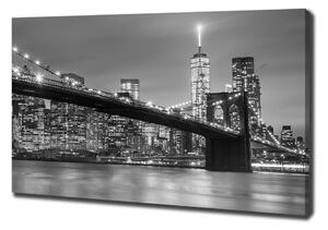 Foto obraz na plátně do obýváku New York noc pl-oc-100x70-f-96581039
