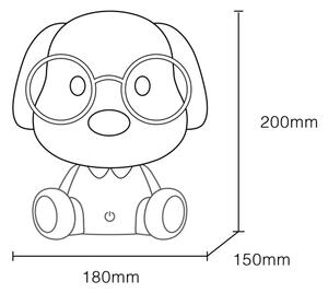Globo 21761B - LED Stm. nab. dětská noční lampička PUPPY 1W/5V 500 mAh modrá