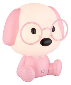 Globo 21761P - LED Stm. nab. dětská noční lampička PUPPY 1W/5V 500 mAh růžová