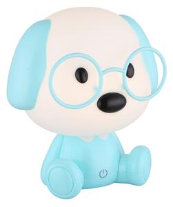 Globo 21761B - LED Stm. nab. dětská noční lampička PUPPY 1W/5V 500 mAh modrá