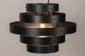 Závěsné designové svítidlo Wood Madeira Nero (LMD)