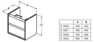 Ideal Standard E1606B2- Koupel. skříňka pod umyvadlo CONNECT AIR 53x40,9 cm bílá