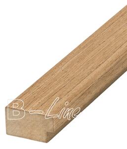 Ukončovací lišta k lamelový obklad T04 270x3,50cm Teak