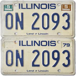 Americká SPZ Illinois Land of Lincoln ON 2093 pár