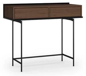 Elegantní toaletní stolek Zenar 100 cm se zásuvkami - ořech / černý