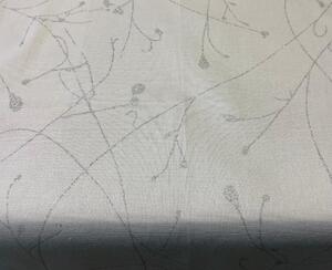 UBRUS NA STŮL 160x120cm - STŘÍBRNÉ VĚTVIČKY NA BÍLÉ DAREX - ČESKÝ VÝROBEK ubrus