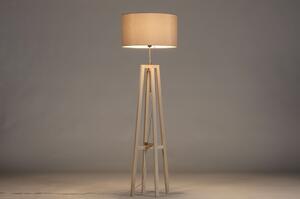 Stojací designová lampa Paola Grey Maison and Natur Wood (LMD)
