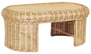 Zahradní konferenční stolek LIVADEIA 60 cm 96 cm Ratan Přírodní