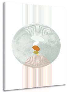Obraz moderní kruh s duhou Mid-Century