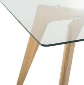 Jídelní stůl se skleněným povrchem 180 cm HUDSON