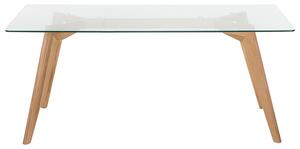 Jídelní stůl se skleněným povrchem 180 cm HUDSON