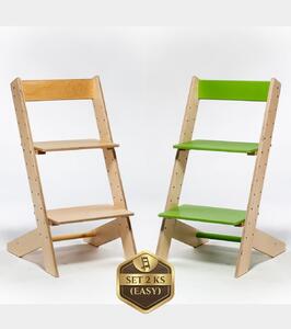 Lucas Wood Style - rostoucí židle EASY LINE zvýhodněný set 2 ks - přírodní + zelená