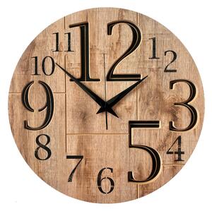 NÁSTĚNNÉ HODINY, černá, barvy dubu košíčkatého, 57 cm Ambia Home