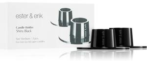 Ester & erik accessories shiny black svícen 2 ks