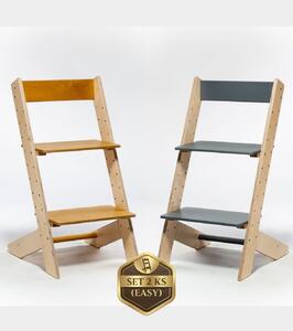 Lucas Wood Style - rostoucí židle EASY LINE zvýhodněný set 2 ks - buk + šedá
