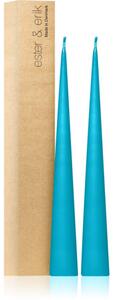 Ester & erik cone candles turquoise (no. 56) dekorativní svíčka 2x37 cm
