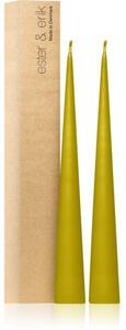 Ester & erik cone candles pure wasabi (no. 68/2) dekorativní svíčka 2x37 cm