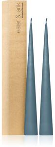 Ester & erik cone candles steel blue (no. 64) dekorativní svíčka 2x37 cm
