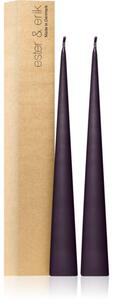 Ester & erik cone candles muted mauve (no. 42) dekorativní svíčka 2x37 cm