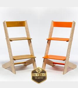Lucas Wood Style - rostoucí židle EASY LINE zvýhodněný set 2 ks - buk + oranžová