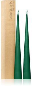 Ester & erik cone candles marble green (no. 58) dekorativní svíčka 2x37 cm