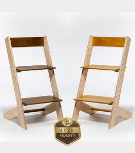 Lucas Wood Style - rostoucí židle EASY LINE zvýhodněný set 2 ks - kaštan + buk