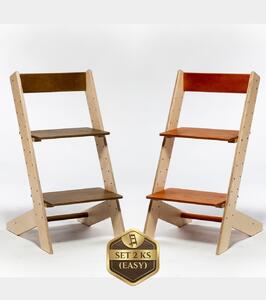 Lucas Wood Style - rostoucí židle EASY LINE zvýhodněný set 2 ks - kaštan + mahagon