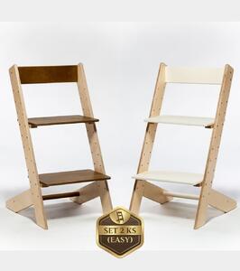 Lucas Wood Style - rostoucí židle EASY LINE zvýhodněný set 2 ks - kaštan + béžová