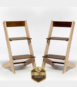 Lucas Wood Style - rostoucí židle EASY LINE zvýhodněný set 2 ks - kaštan + ořech