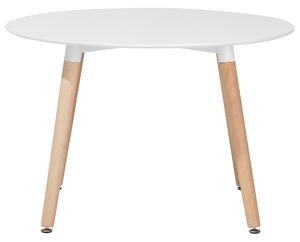 Bílý jídelní stůl z kaučuku 120 cm BOVIO