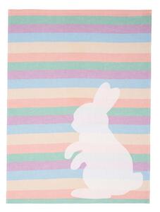 Utěrka DESIGN králíček pruhy pastelová 50 x 70 cm