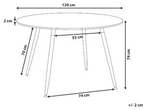Jídelní stůl ⌀ 120 cm bílý BOVIO