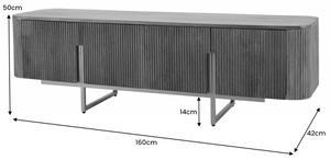 (3937) GATSBY exkluzivní TV stolek masiv mango 160 cm zlatá