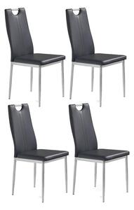 Halmar Jídelní židle K202, v setu 4 ks - černá