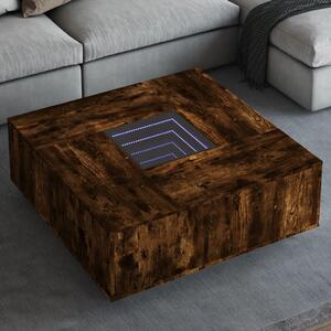 Konferenční stolek s Infinity LED kouřový dub 100 x 100 x 40 cm 3284046