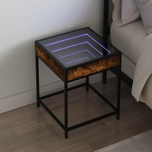 Noční stolek s Infinity LED kouřový dub 40 x 40 x 51 cm 3284093