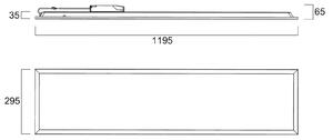 Sylvania Zapuštěný LED panel QUANTUM, bílý, 120 × 30 cm, DALI, 26 W, UGR19, IP54, stmívatelný, Bílá / opál, Pracovna / kancelář, kov, Zapuštěné hranaté