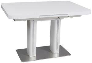 JÍDELNÍ STŮL, bílá, barvy nerez oceli, 120-160/80/76 cm Hom`in - Jídelní stoly