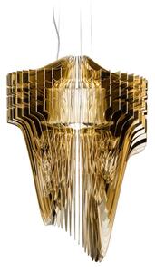 SLAMP ARISS00GLD01T00E27EU Aria S gold, závěsný světelný objekt od Zaha Hadid, 2x E27 + 7W LED, délka 75cm