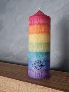 Supeko čakrová svíčka válec barevný 17 cm